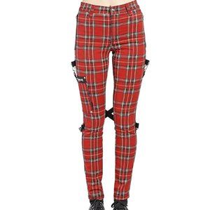 Ladies Chaos Bondage Pants [Red Plaid]